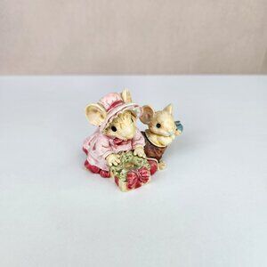 VINTAGE GANZ Little Cheesers #05319 Grandma Thistledown & Truffle With Wreath